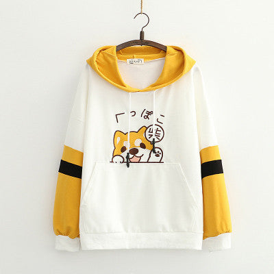 Ladies cartoon hooded pullover warm sweater