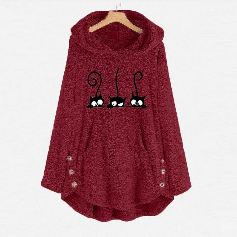 Embroidered Fleece Women's Top