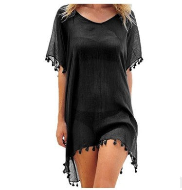 Women Blouses Loose Chiffon Dress Summer Beach