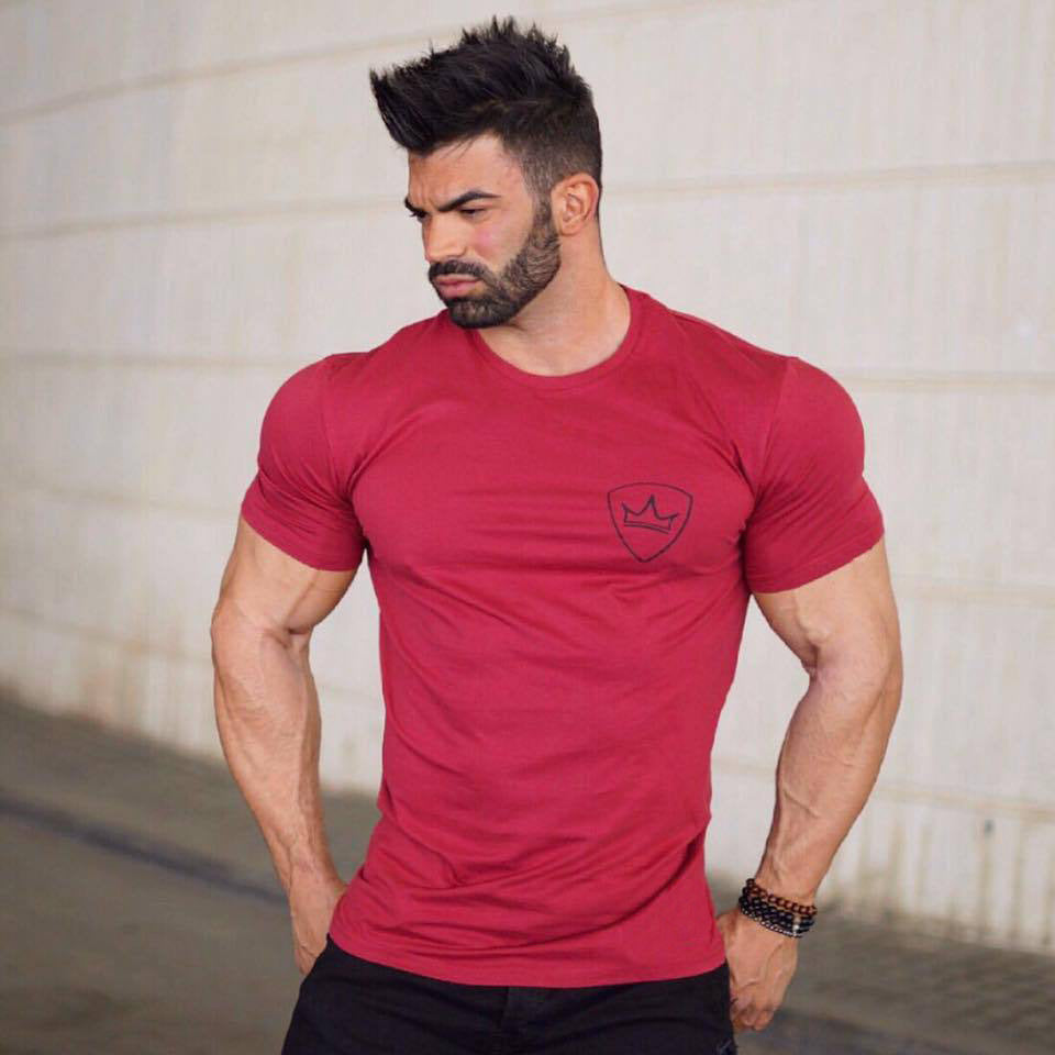 Casual Sports T-shirt Men's Fitness T-shirt Running Training Short-sleeved T-shirt