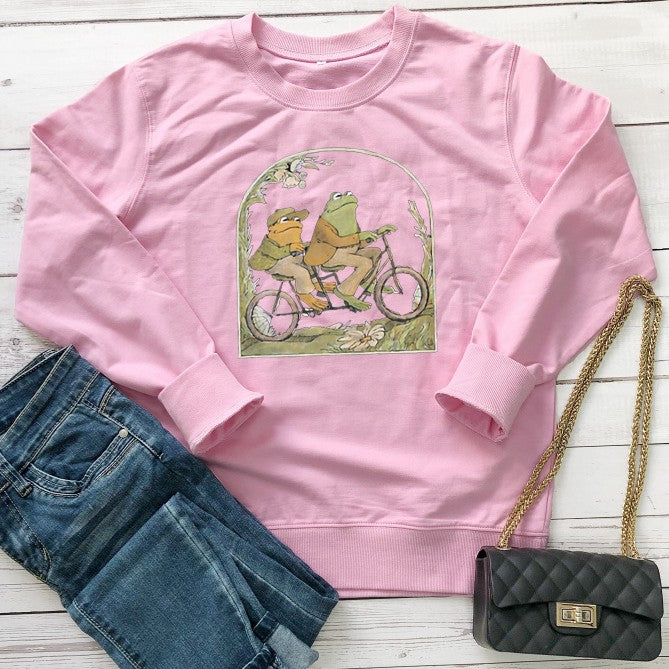 Frog And Toad Are Good Partners Casual Cotton Sweater