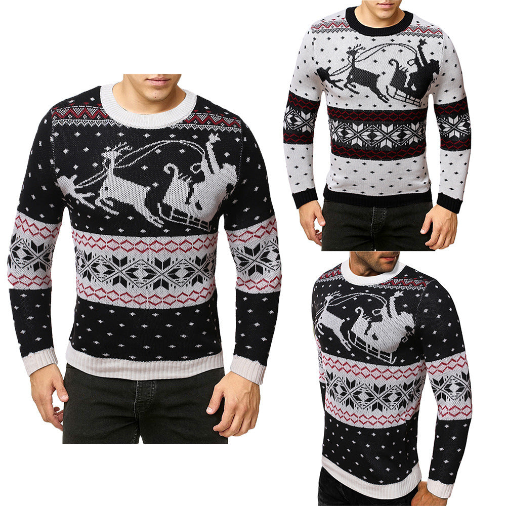 Reindeer sweater men's sweater bottoming shirt