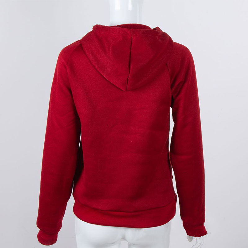 Women's printed hooded sweater