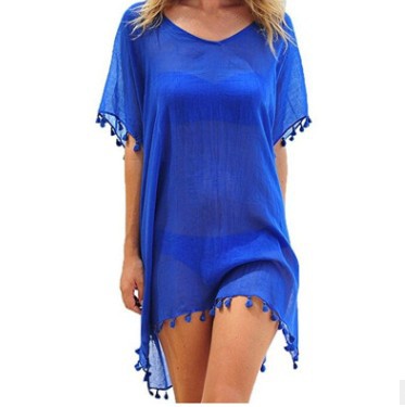 Women Blouses Loose Chiffon Dress Summer Beach