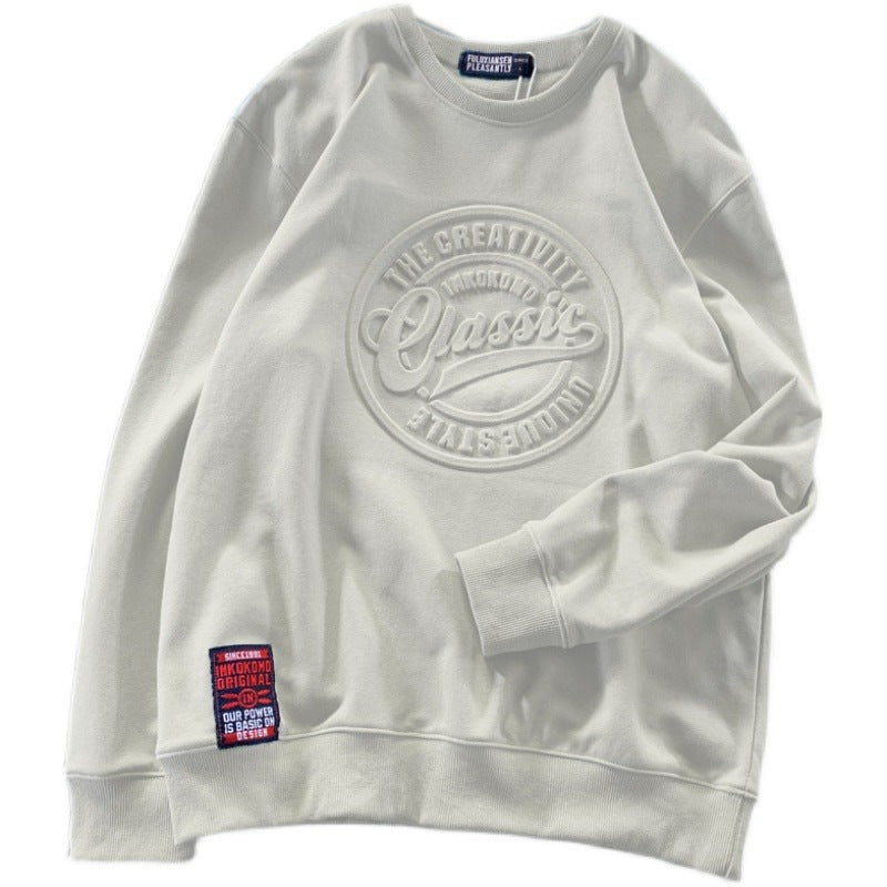 Scale Sweater Concave-convex Round Neck Fashion Style