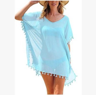 Women Blouses Loose Chiffon Dress Summer Beach