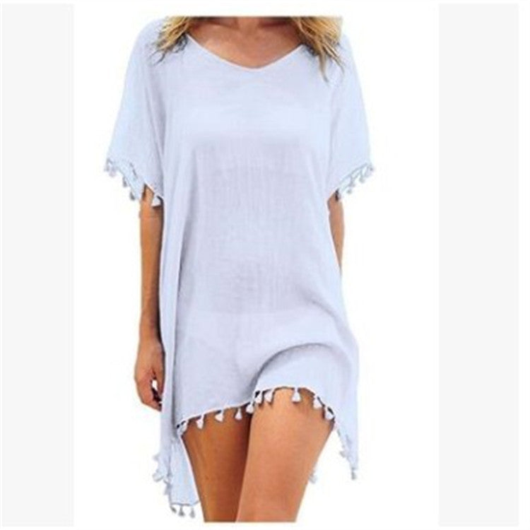 Women Blouses Loose Chiffon Dress Summer Beach