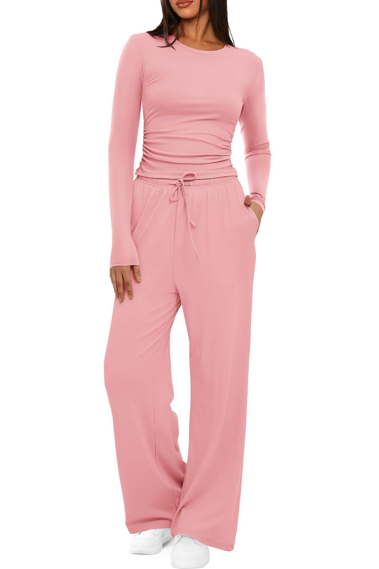 2 Pieces Women's Suit Autumn Winter Long Sleeve Tops