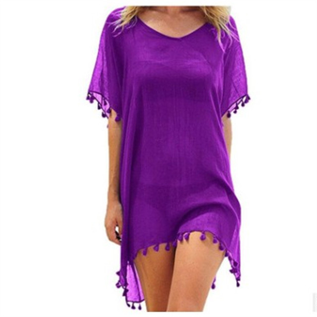 Women Blouses Loose Chiffon Dress Summer Beach
