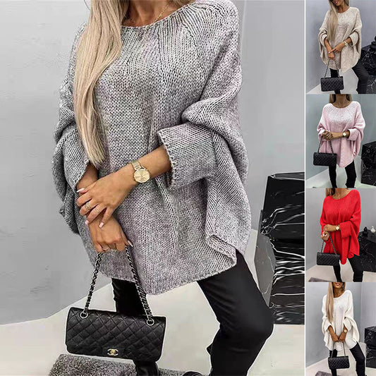 Winter Loose Batwing Sleeve Pullover Sweater Fashion Oversized