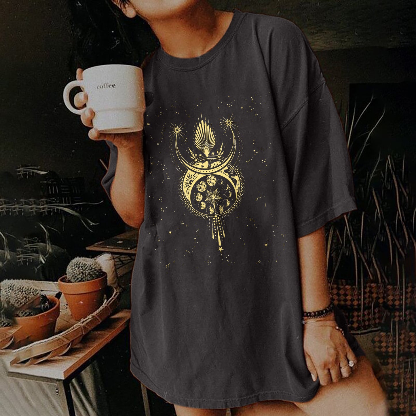 Short Sleeve T Shirt Women's Vintage Print