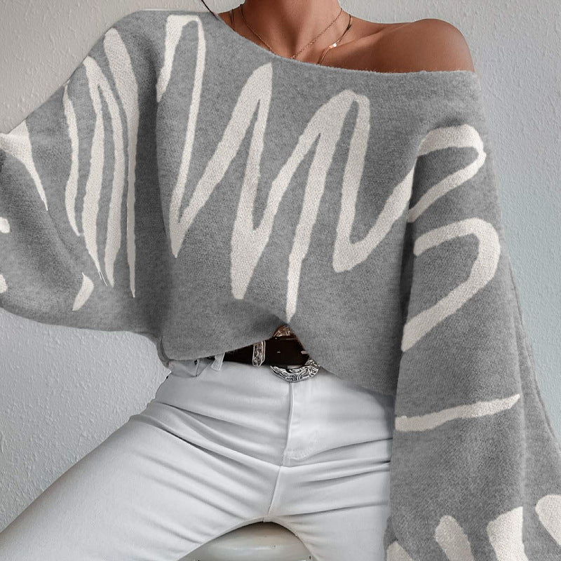 New Lantern-sleeved Pullover Sweater Fashion Line