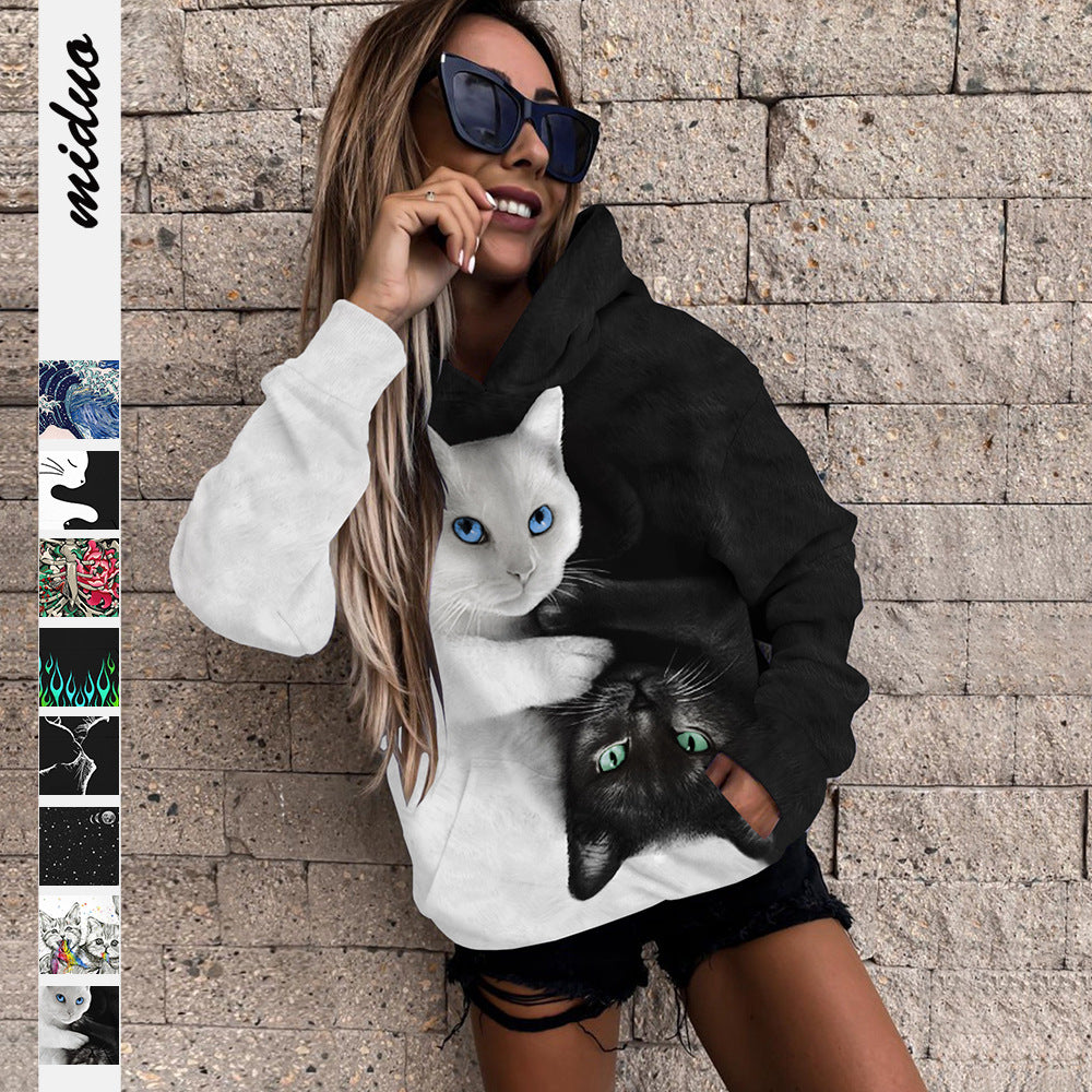 Hooded Long-sleeved Sweatshirt Pullover