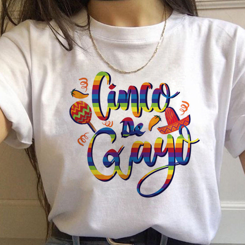 Women T Shirts Gay Pride Rainbow Gay Short Sleeve Ladies T-shirt Girlfriends