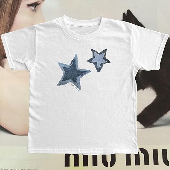 Women's Round Neck Hot Girl Short Short Sleeve T-shirt