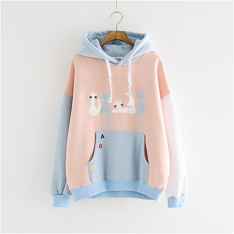 Women's hooded pullover sweater