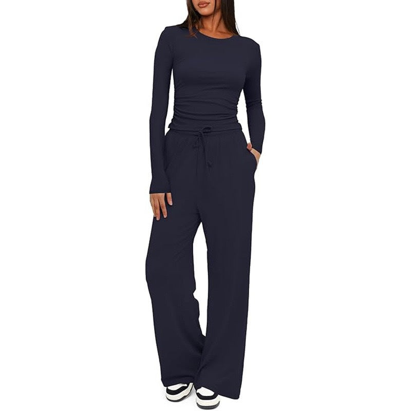 2 Pieces Women's Suit Autumn Winter Long Sleeve Tops