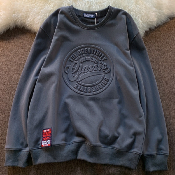 Scale Sweater Concave-convex Round Neck Fashion Style
