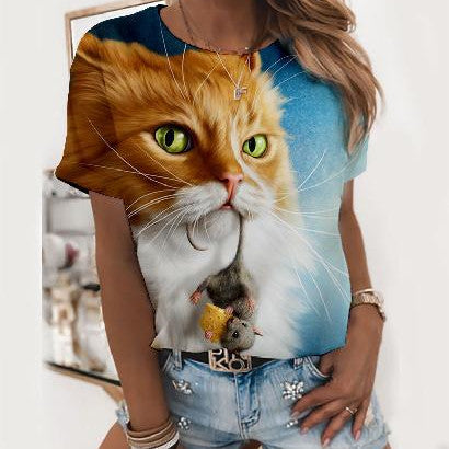 3d Women's Short Sleeve T-shirt Top