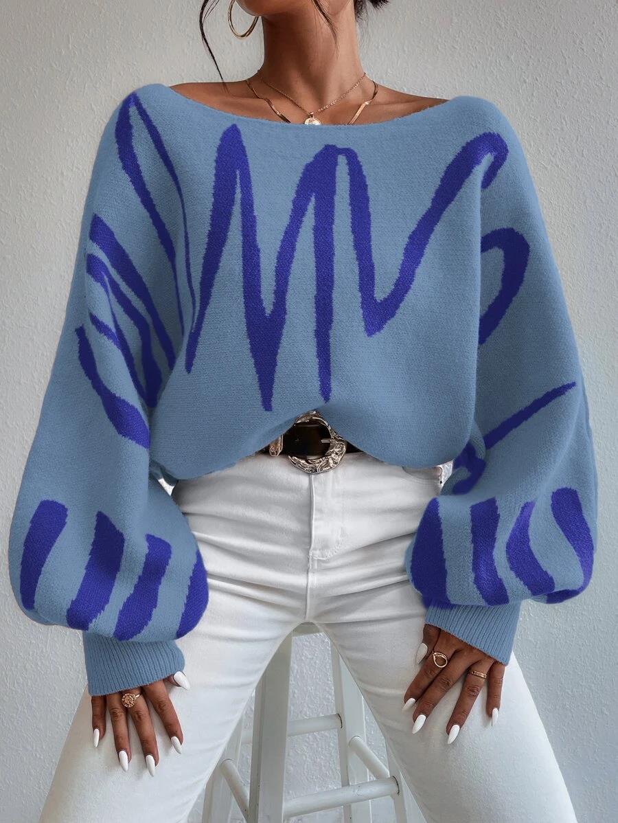 New Lantern-sleeved Pullover Sweater Fashion Line