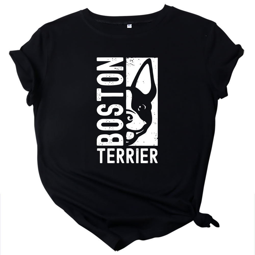 BOSTON TERRIER Short Sleeve T Shirt Top