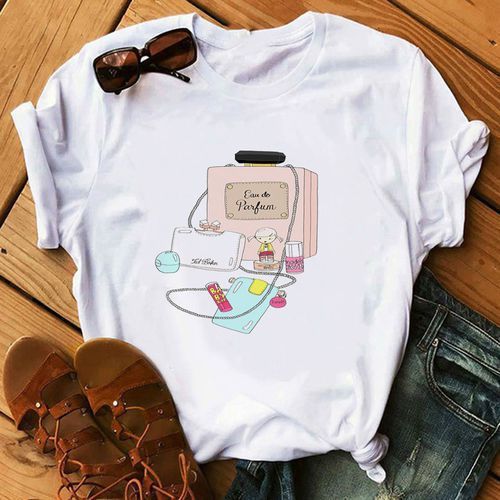 Women's Loose Round Neck Short Sleeve T-shirt