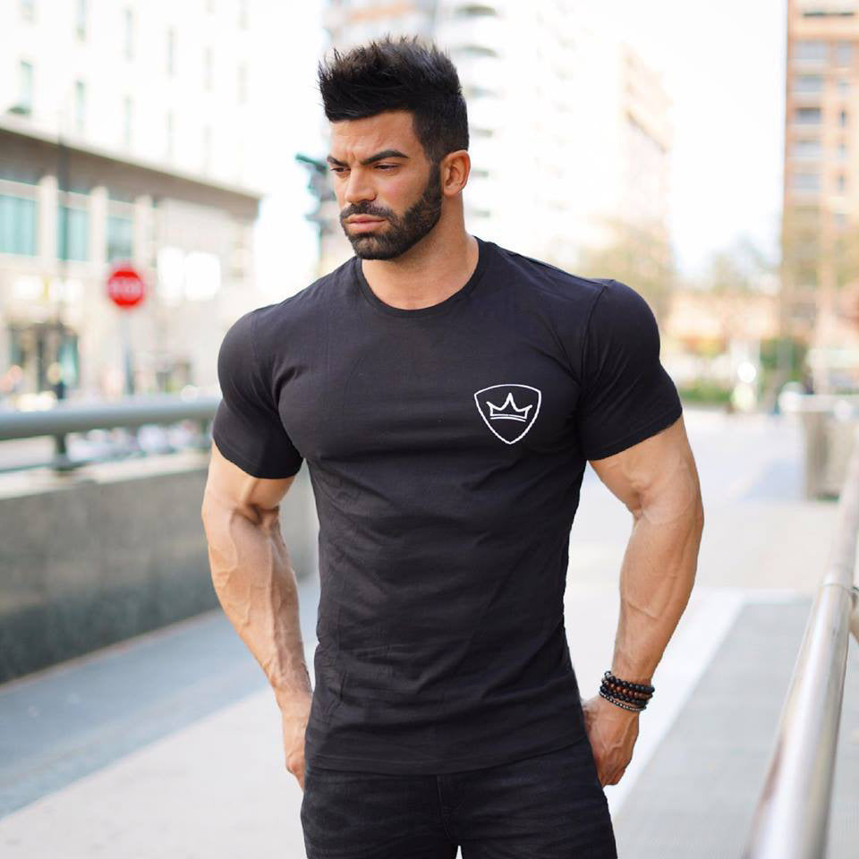 Casual Sports T-shirt Men's Fitness T-shirt Running Training Short-sleeved T-shirt