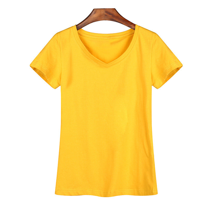 Women's Low-neck Short-sleeved T-shirt