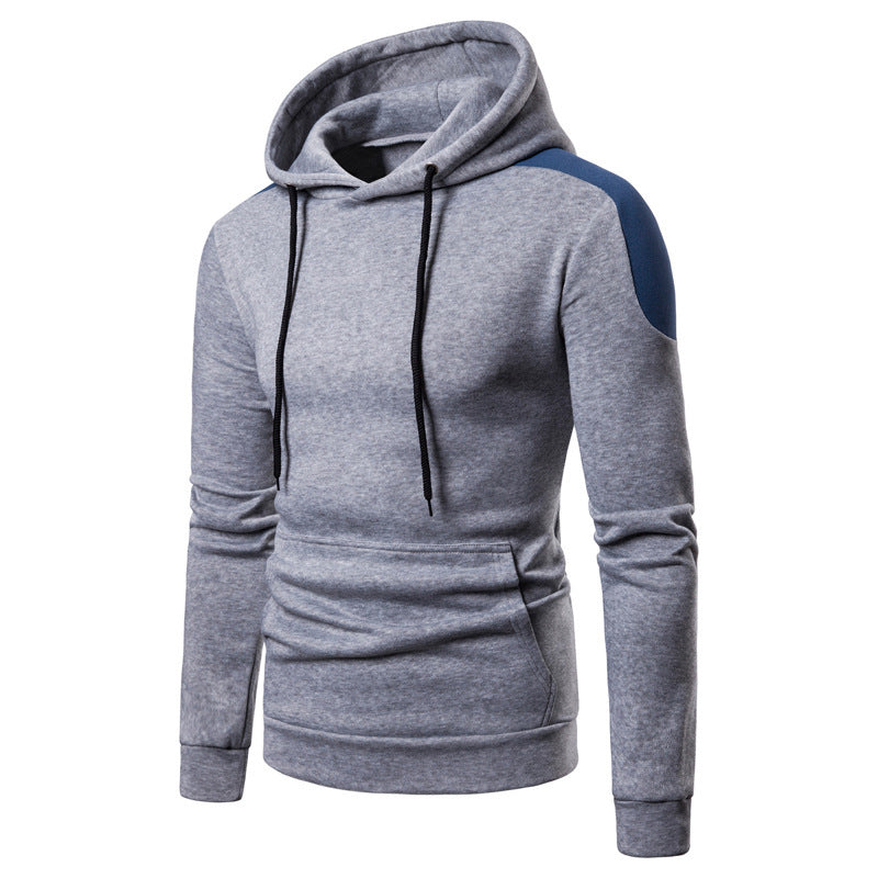 Matching color hoodie with a thick hood