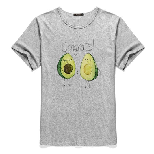 Women's Avocado Printed Short Sleeved T-shirt