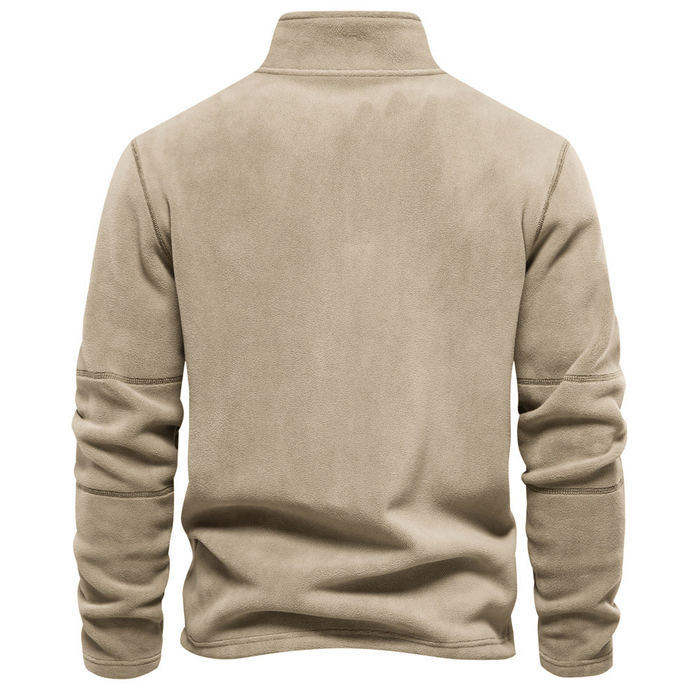 Fashion Personality Stand-collar Zippered Sweatshirt