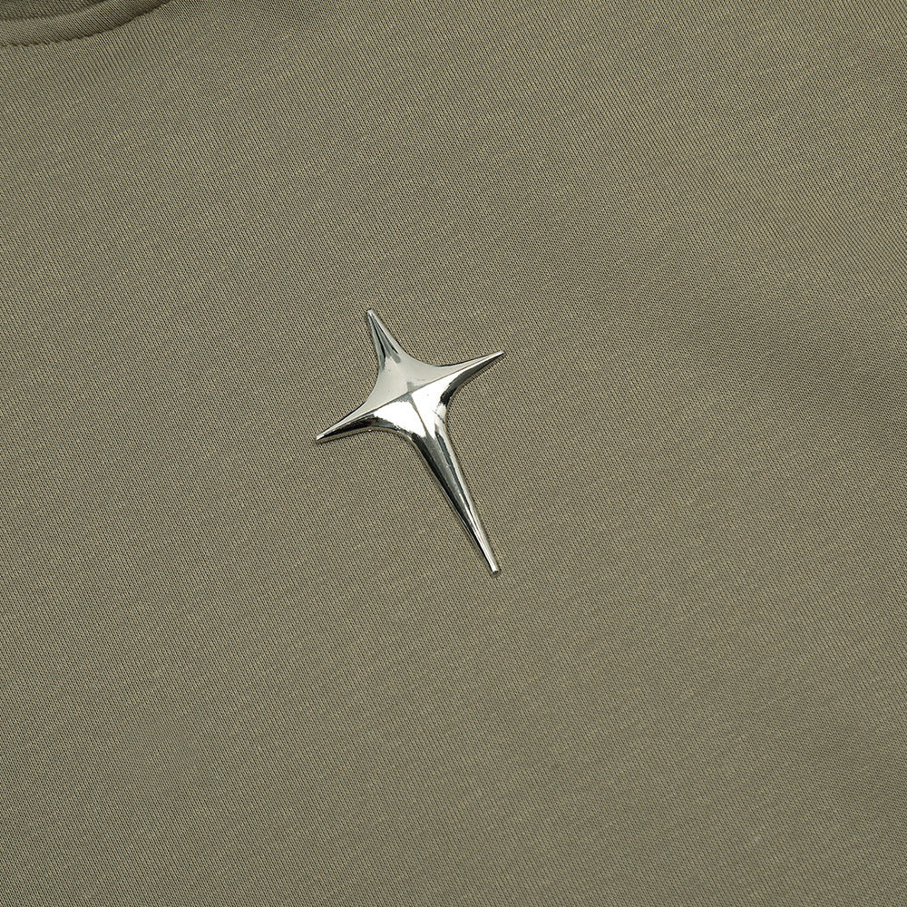 Two-way Zipper Stitching Velvet Padded Hooded Sweatshirt Men's