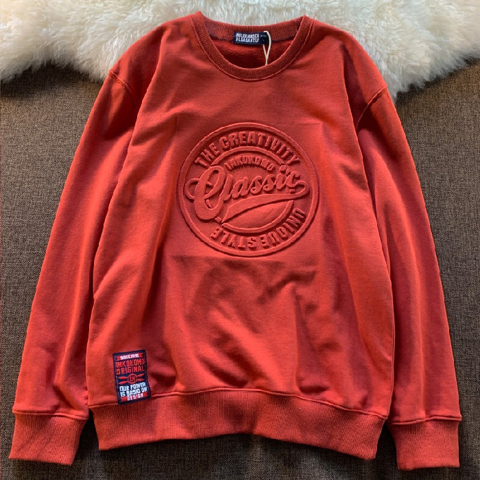 Scale Sweater Concave-convex Round Neck Fashion Style