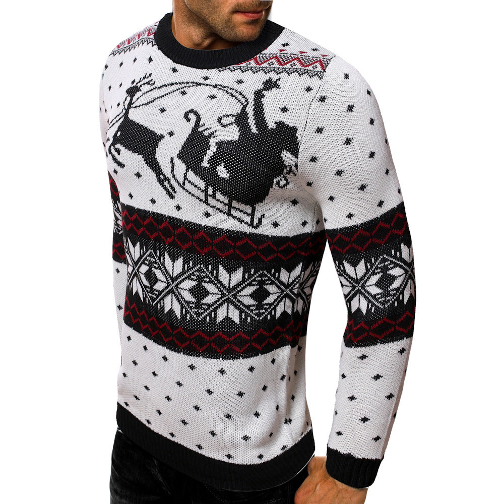 Reindeer sweater men's sweater bottoming shirt