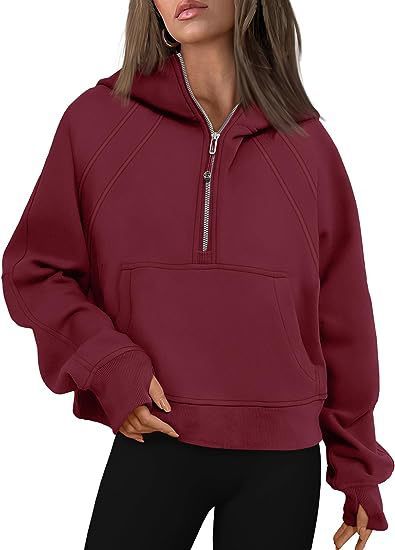 Zipper Hoodies Sweatshirts With Pocket Loose Sport
