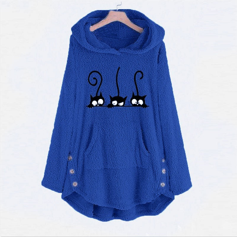 Embroidered Fleece Women's Top