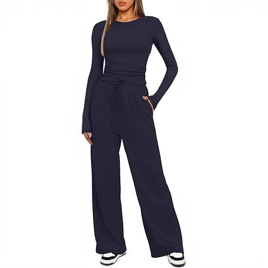 2 Pieces Women's Suit Autumn Winter Long Sleeve Tops
