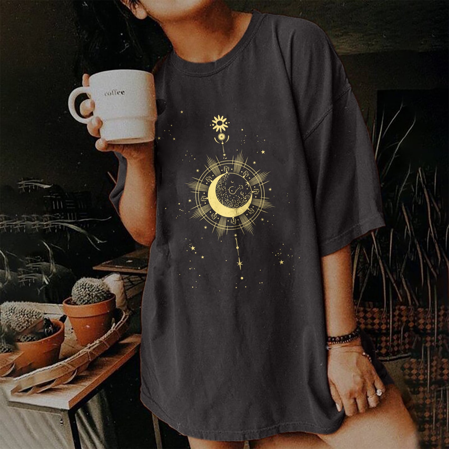 Short Sleeve T Shirt Women's Vintage Print