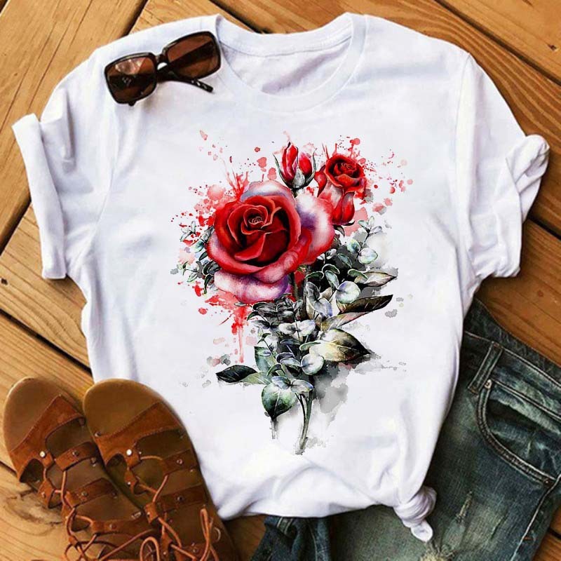 Summer New Printed Short-sleeved T-shirt