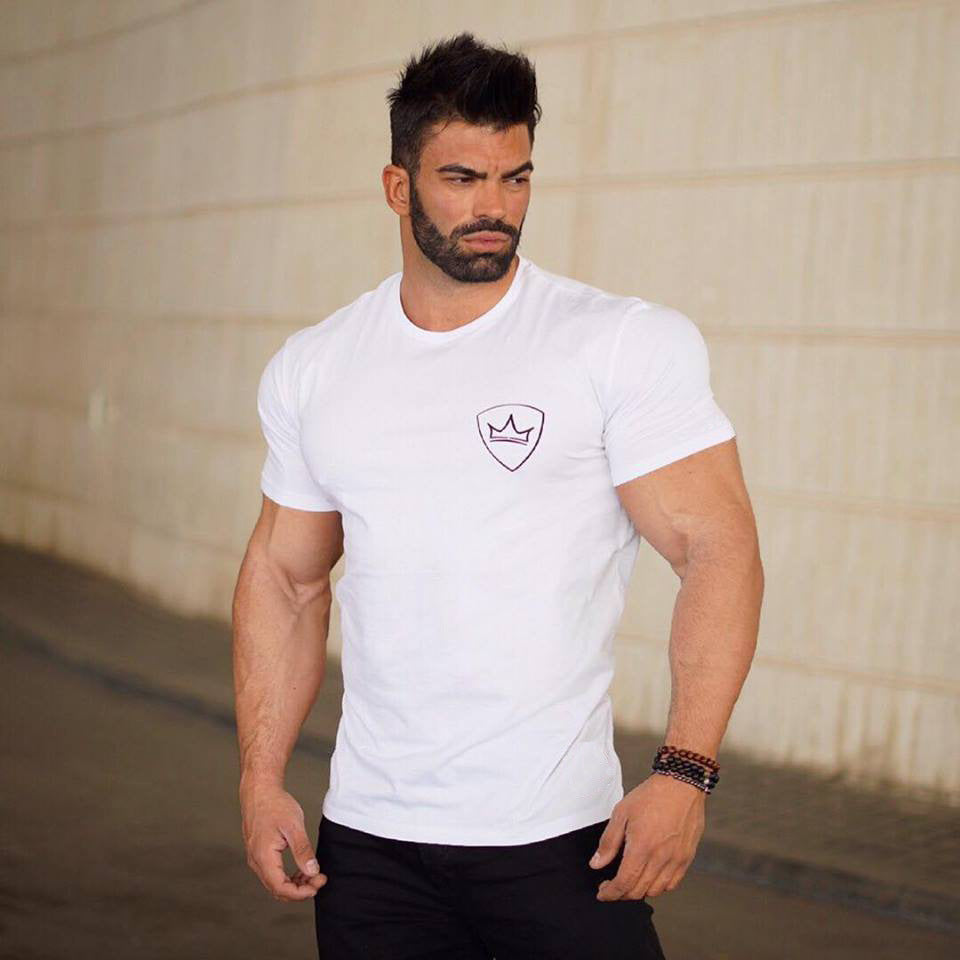 Casual Sports T-shirt Men's Fitness T-shirt Running Training Short-sleeved T-shirt