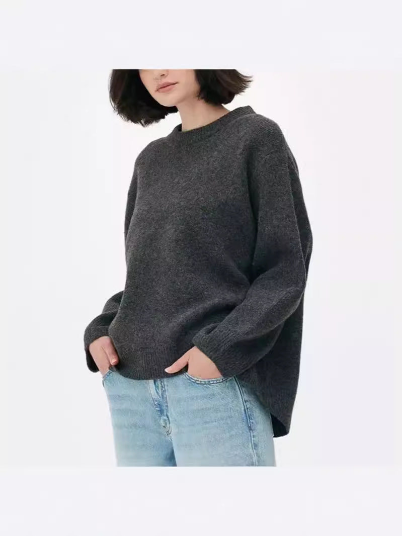 Sweet Crew Neck Pullover Sweater Winter Fashion