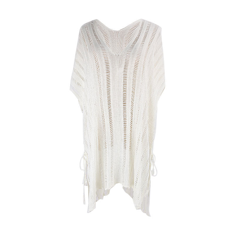 Knitted Loose Seaside Vacation Beach Blouse
