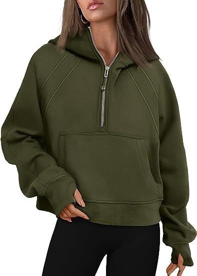Zipper Hoodies Sweatshirts With Pocket Loose Sport