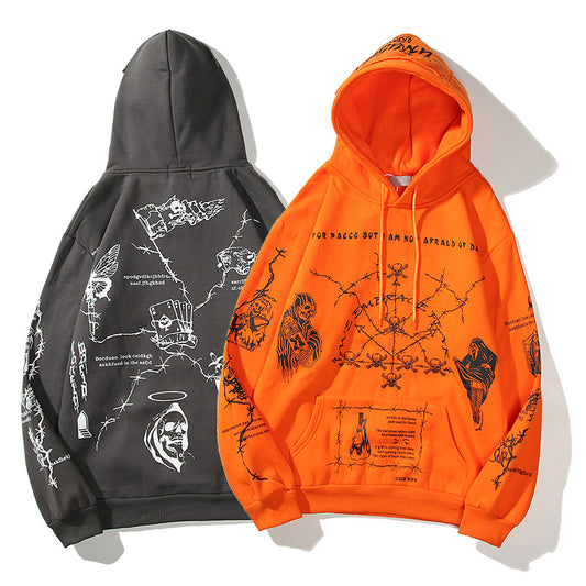 Covered In Graffiti And Embroidered Hip-hop Hoodies