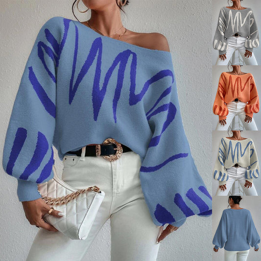 New Lantern-sleeved Pullover Sweater Fashion Line