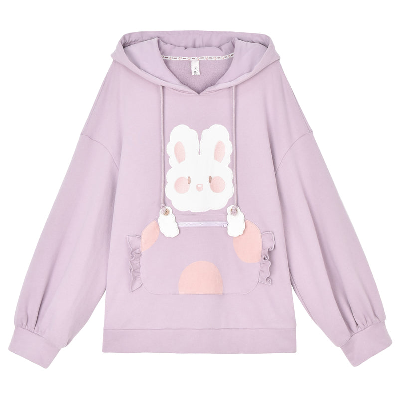 Fleece sweater pullover hood