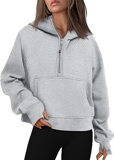 Zipper Hoodies Sweatshirts With Pocket Loose Sport