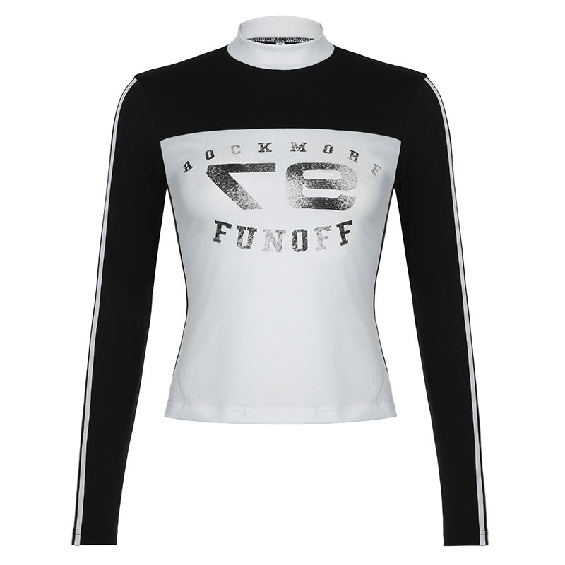 American Street Digital Printing Contrast Color Striped