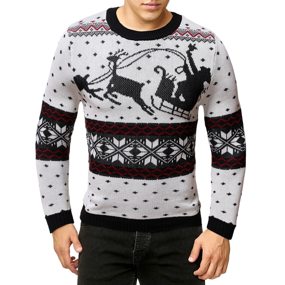 Reindeer sweater men's sweater bottoming shirt