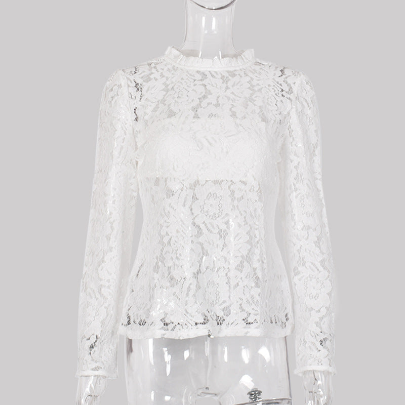 Cutout lace blouse